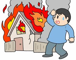 隣家のもらい火で自分の家が損害を受けたとしても、火元となった人に損害賠償を請求することはできない。ただし、寝タバコなど重大な過失があった場合は、責任がある