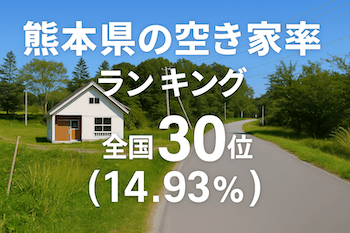 熊本県の空き家率は14.93％で全国30位【2025年版】ランキングや長期推移、活用事例などを解説！