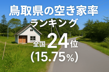 鳥取県の空き家率は15.75％で全国24位【2025年版】　ランキングや長期推移、活用事例などを解説